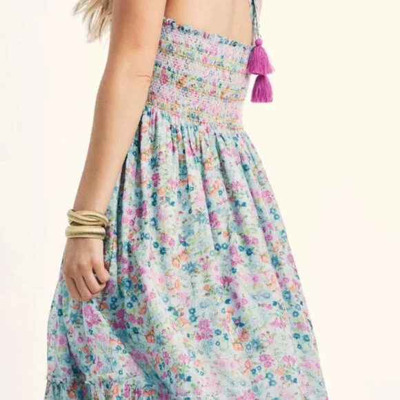 NWT LoveShackFancy Ottawa Midi Dress in Coral Reef Waves SMALL - Picture 4 of 4